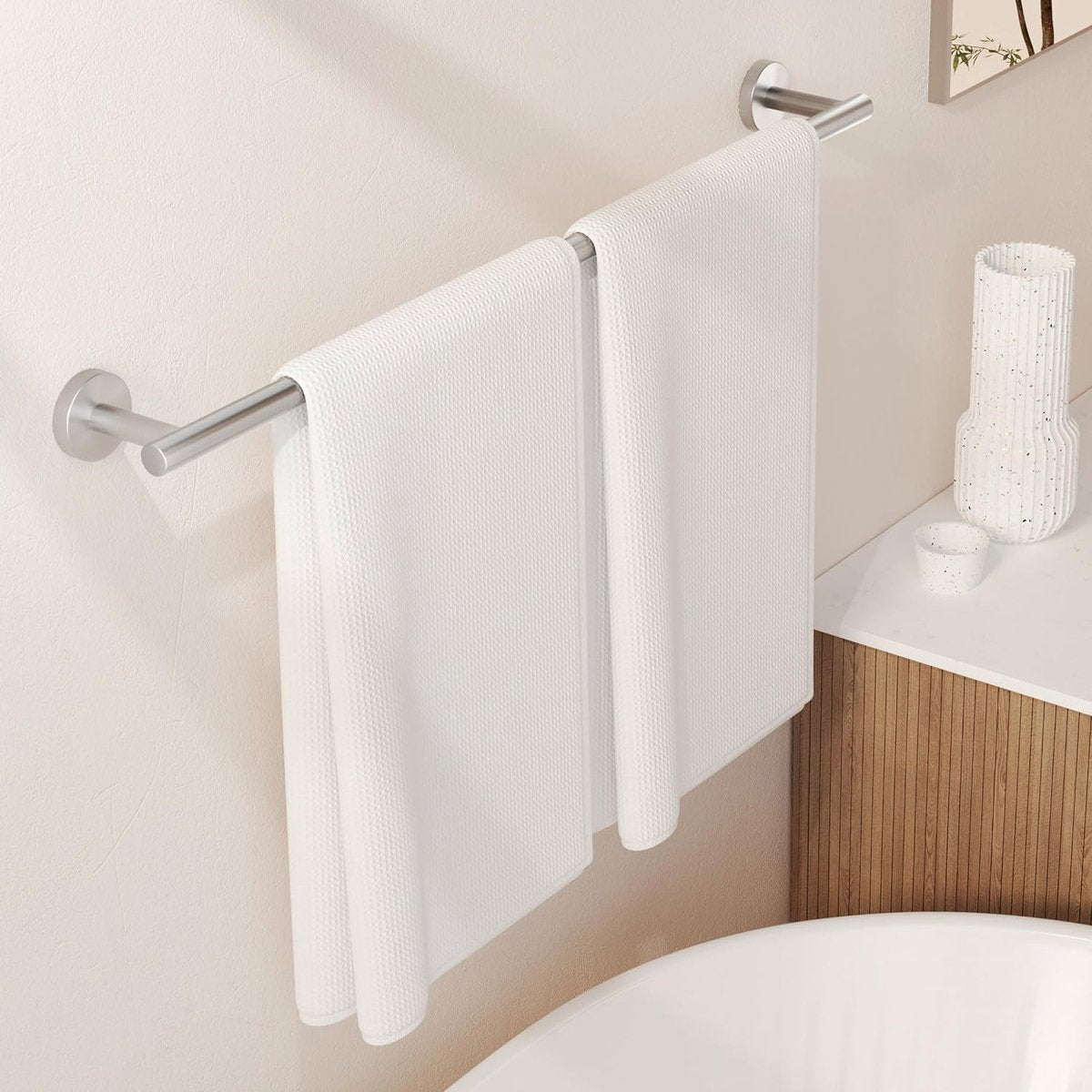 Handdoekhouder badkamer handdoekhouder roestvrij staal 18/8 badhanddoekhouder 61 cm handdoekhouder wandmaanden geborsteld