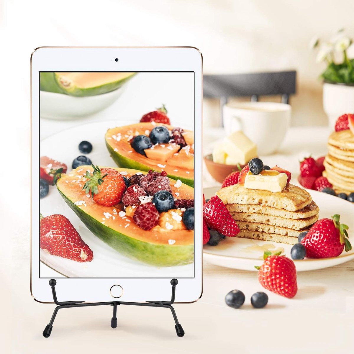 Set van 4 verbeterde antislipbordstandaarden voor display, 6 inch plaathouder displaystandaard, fotolijsthouderstandaard, zwart ijzeren ezelstandaard voor foto, decoratieve plaat, tafelkunst