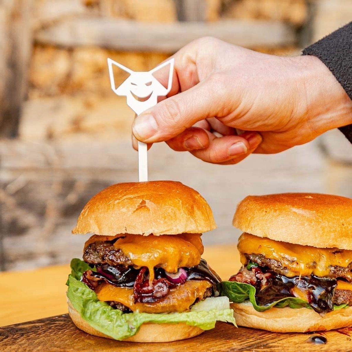 Burgerspiesen 6 stuks | Grillaccessoires van roestvrij staal | Made in Germany
