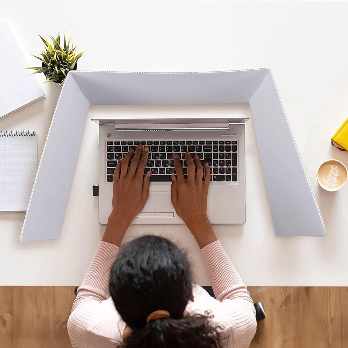 4 stuks scheidingswanden voor bureau, opvouwbare bureauscheidingswand, inkijkbescherming, bureaupaneel, opvouwbare multifunctionele scheidingswand, U-vormige splitsing, sterk en voor school,