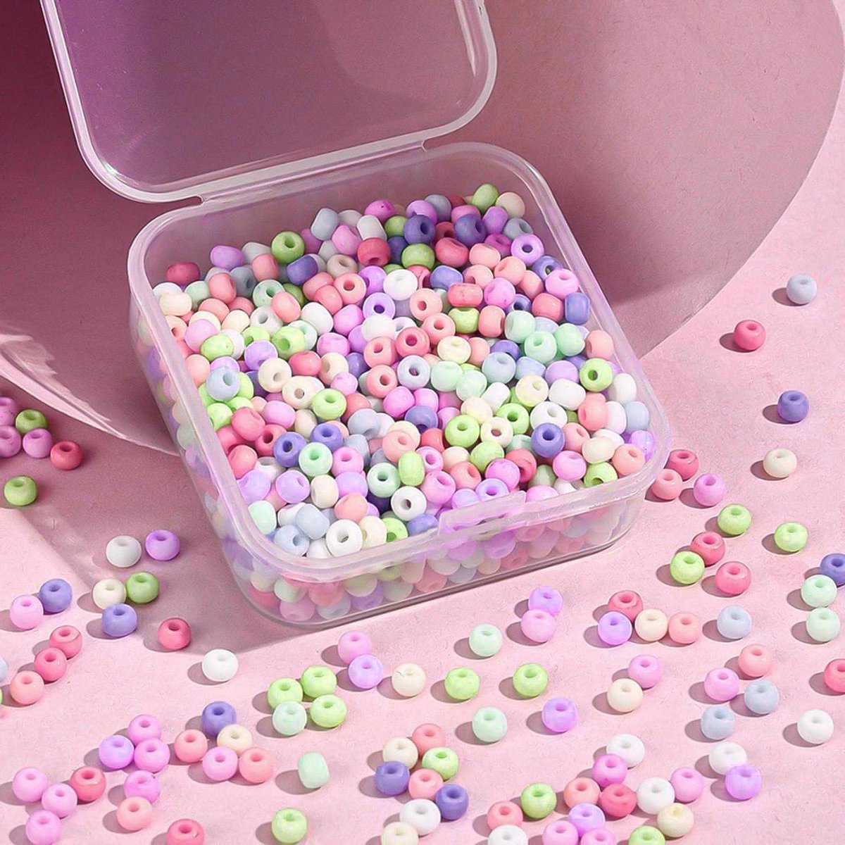 30 stuks opbergdozen met deksel klein, 5,5 x 5,5 x 2 cm rechthoekige lege mini-opbergdoos, kleine doorzichtige plastic kralen opbergdoos voor knutselaccessoires