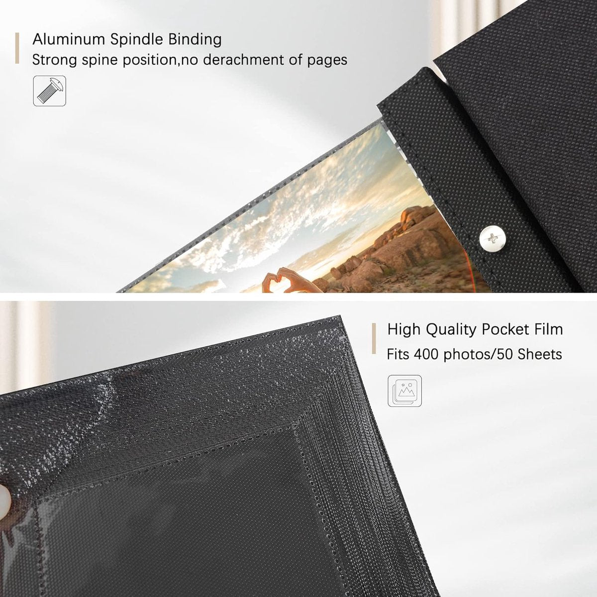 Fotoalbum 10 x 15 400 linnen album slip in voor familie trouwdag album boek Holds 400 verticaal 10 x 15 cm foto's roze