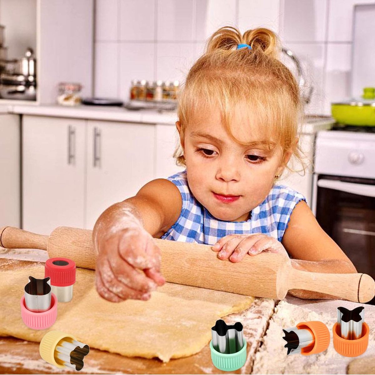 26 stuks uitsteekvormpjes voor brood, toast, groente en sandwich uitsteekvormpjes, roestvrij staal, met anti-slip handvat, diervorm, groentesnijder, bento-accessoires voor kinderen met 10 karikatuur tandenstokers