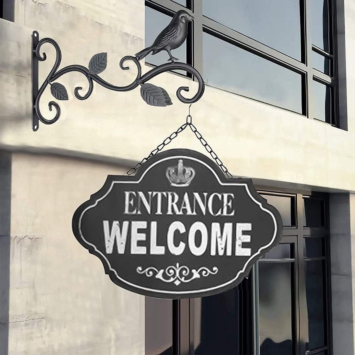 2 stuks bloemenhanghouders, wandophangmandhouders, wandophanging, plantenhouder, ijzeren plantenhanghaken, voor vogelhuisjes, plantenbakken, lantaarns, met 4 schroeven, 4 expansiebuizen