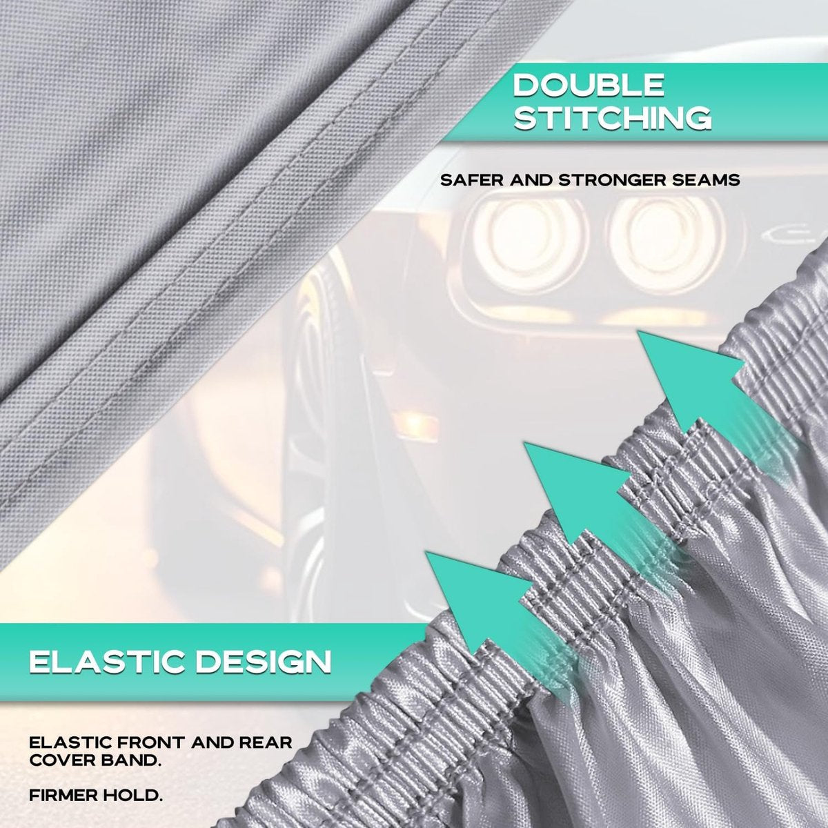 Universele auto-SUV-hoes, geschikt voor alle soorten grote auto's zoals SUV's, 4x4 bestelwagens, minivanfamilies, PEVA-materiaal, grote autohoes