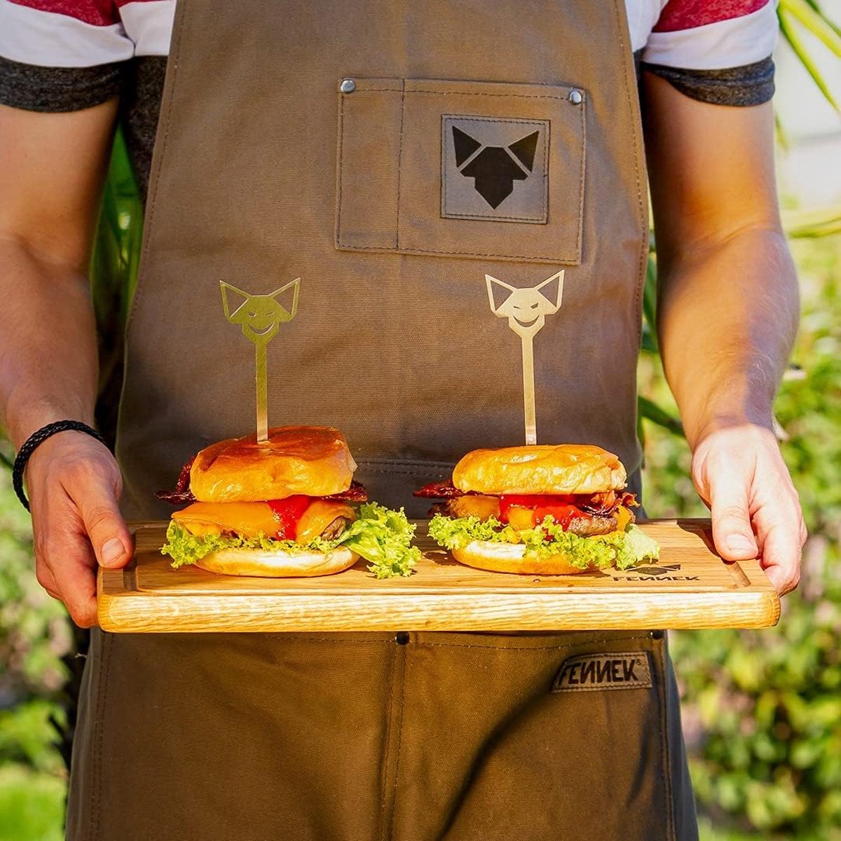 Burgerspiesen 6 stuks | Grillaccessoires van roestvrij staal | Made in Germany