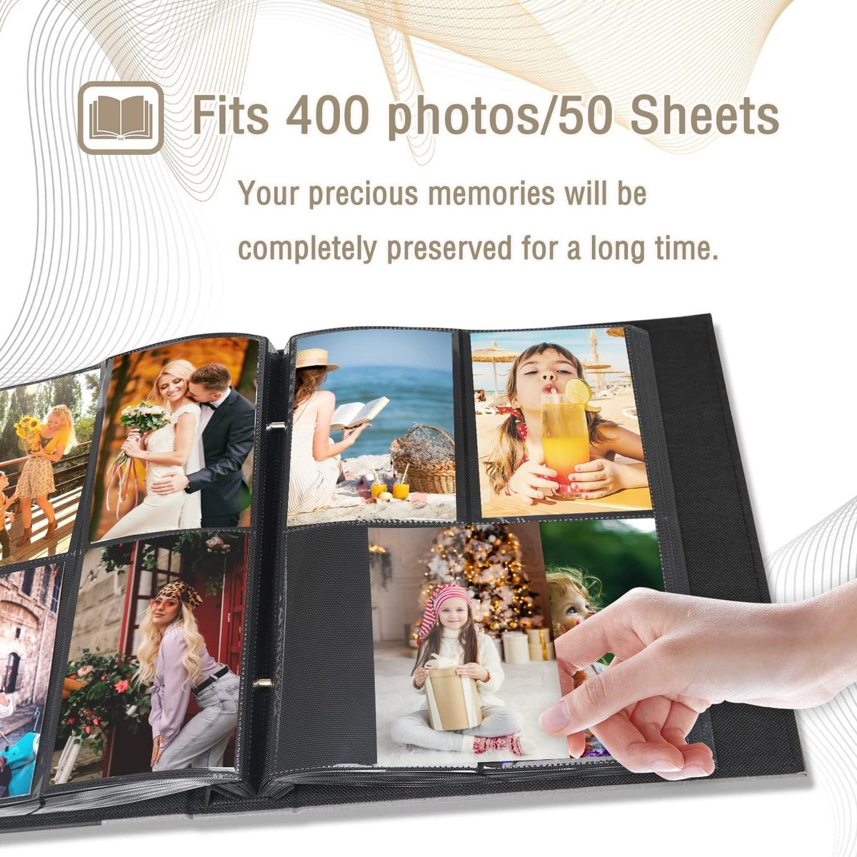 Fotoalbum 10 x 15 400 linnen album slip in voor familie trouwdag album boek Holds 400 verticaal 10 x 15 cm foto's roze