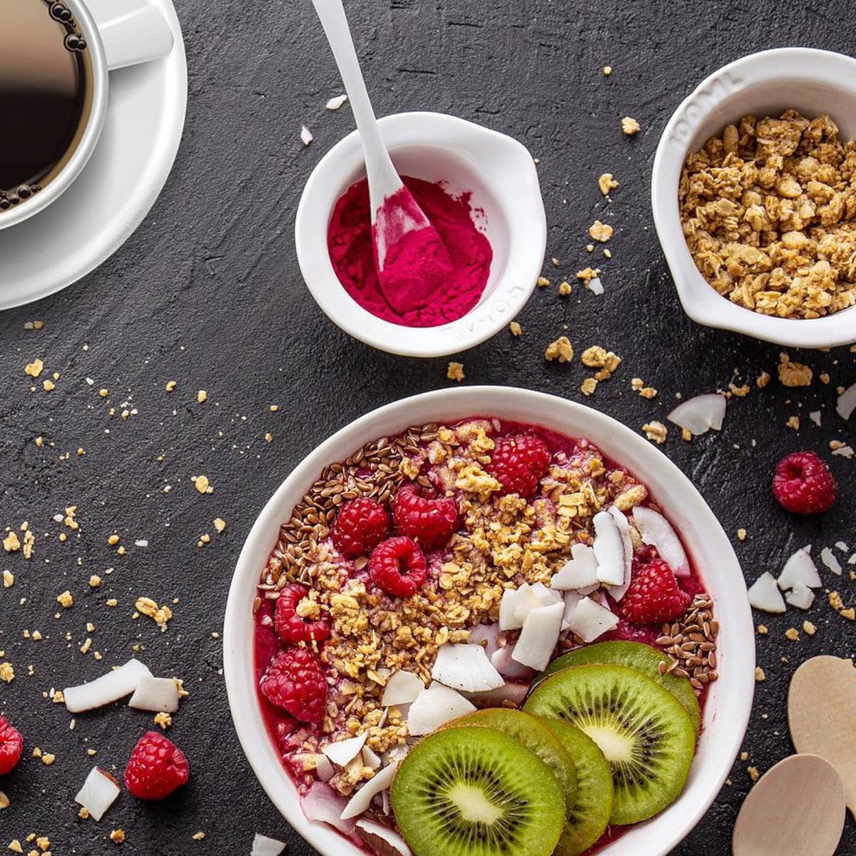 5 x ontbijtgranenschalen - kunststof snackkom - herbruikbare container vaatwasmachinebestendig - slakommen voor de tuin - onbreekbare kommen [selectie varieert] (5 stuks - ontbijtgranenkom - kleurrijk)