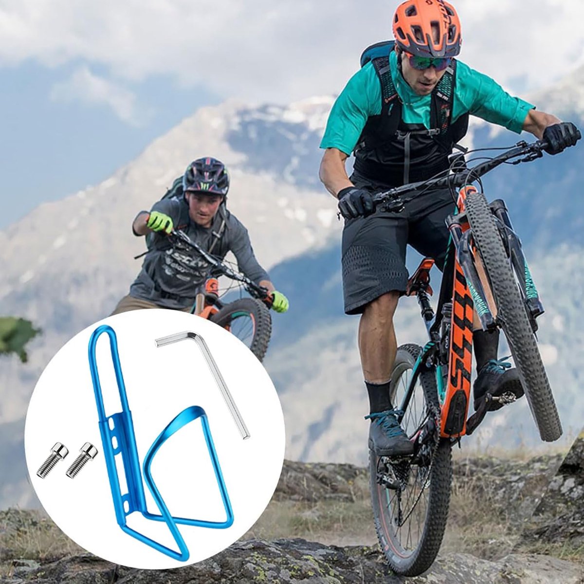 1 stuks lichtgewicht bidonhouder, ultralichte fietsbekerhouder, sportfietsfleshouder, fietsbekerhouder voor e-bikes, trekkingfietsen, racefietsen, mountainbikes (blauw).