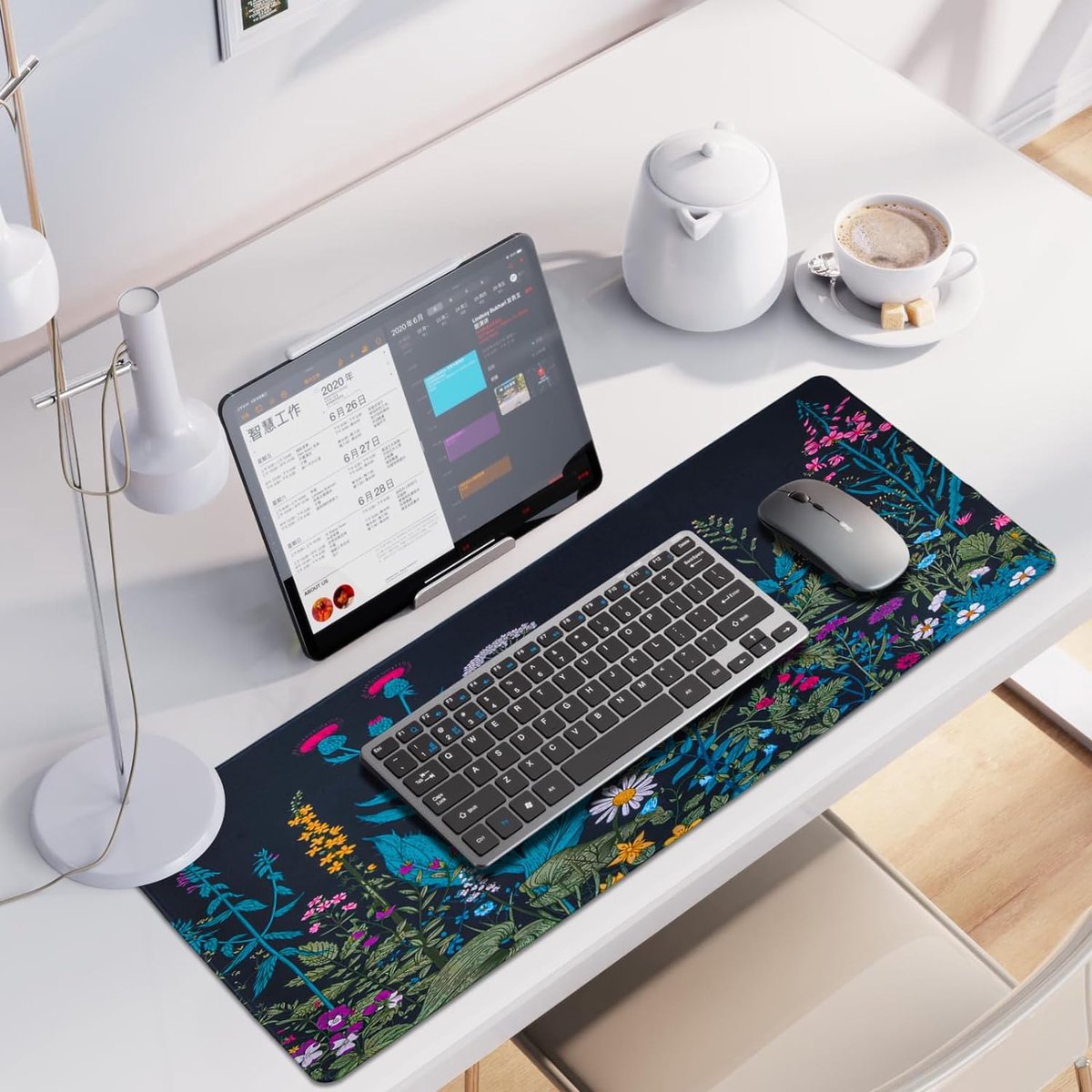 Bureaumat, muismat, grote gaming-muismat, 900 x 400 mm, XXL-muismat met motief - verbetert de precisie en snelheid, antislipcomfort, tafelmat voor muis, toetsenbord (blad)