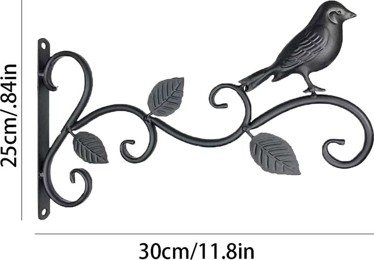 2 stuks bloemenhanghouders, wandophangmandhouders, wandophanging, plantenhouder, ijzeren plantenhanghaken, voor vogelhuisjes, plantenbakken, lantaarns, met 4 schroeven, 4 expansiebuizen
