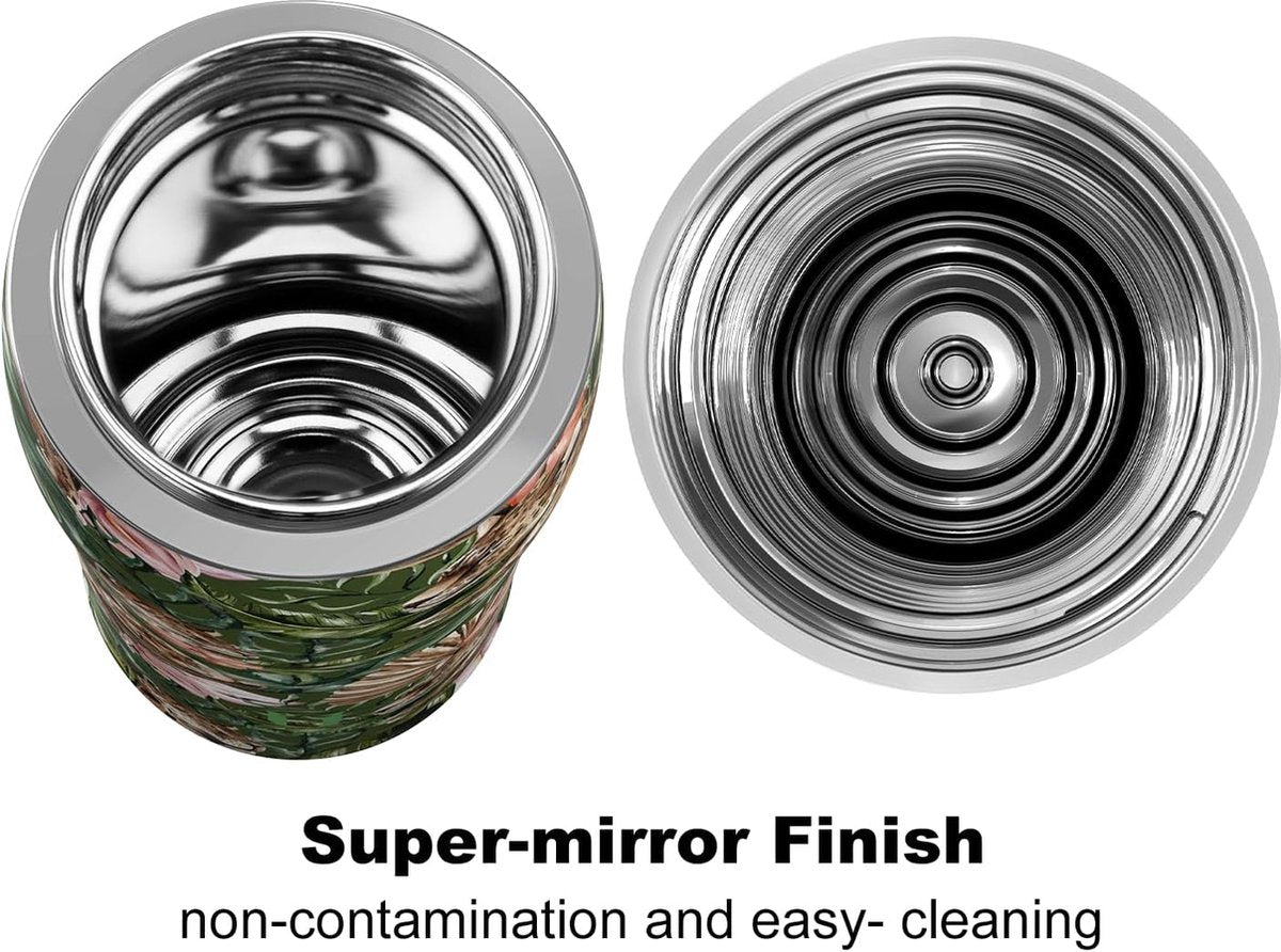 Drinkfles van roestvrij staal 18/10, ultralichte drinkbeker, 350 ml, 500 ml, 750 ml, BPA-vrij, lekvrije drinkfles, drinkflessen voor sport, onderweg, school, outdoor, kantoor, thuis