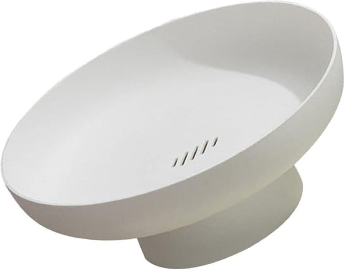 2 stuks fruitschaal met voet, fruitschaal met voet, snoep, serveerdienblad, fruitmandhouder van kunststof, fruitman