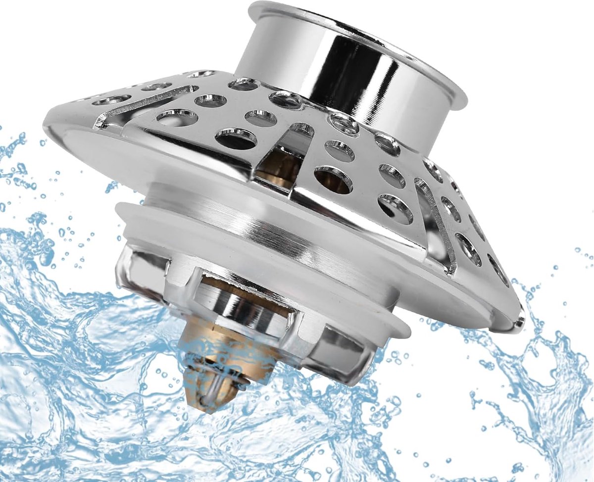 Gootsteen Afvoer Pop Up Spoelbak Badkamer Afvoer Plug Volledig Metalen Flip Afvoer Anti Blokkeren Haar Afvoer Anti Geur Geblokkeerd 36-45mm