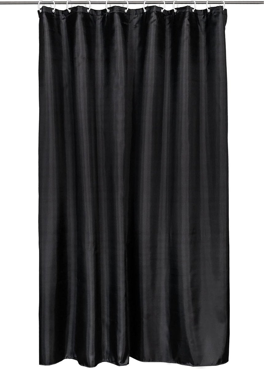 Douchegordijn, 180x200 cm, anti-schimmel, zwart (meer beschikbaar)