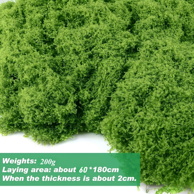 Fake Verde Moss for Potted Plants,Moss Decoración Artificial Faux Moss for Crafts Preserved Moss for DIY Decorative Moss Table Centerpieces Decoración Fairy Jardín Floral Wedding