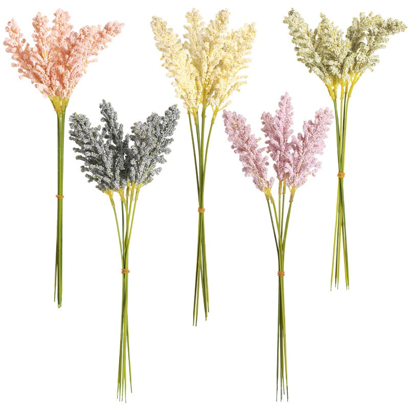 32cm 6pcs/Bundle Artificial Plastic Wheat Ears Bouquet for DIY Hogar Decorations