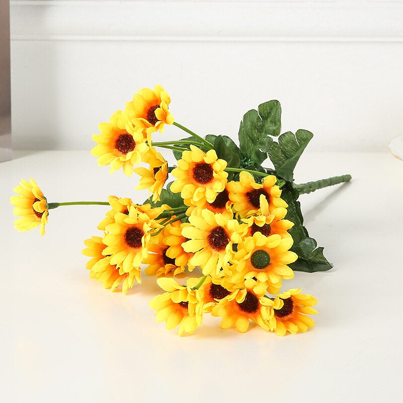 Artificial Sunflowers Bouquet,Fake Sunflowers Silk Sunflowers for Crafts, Faux Sunflowers for Hogar Wedding Sunflowers Decorations