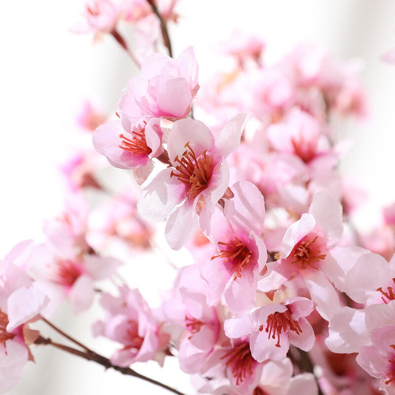 Artificial Flower Bouquet Silk Peach Blossom Fake Flowers Artificial Planta Decorative Flowers Hogar Decoración Wedding Decoración