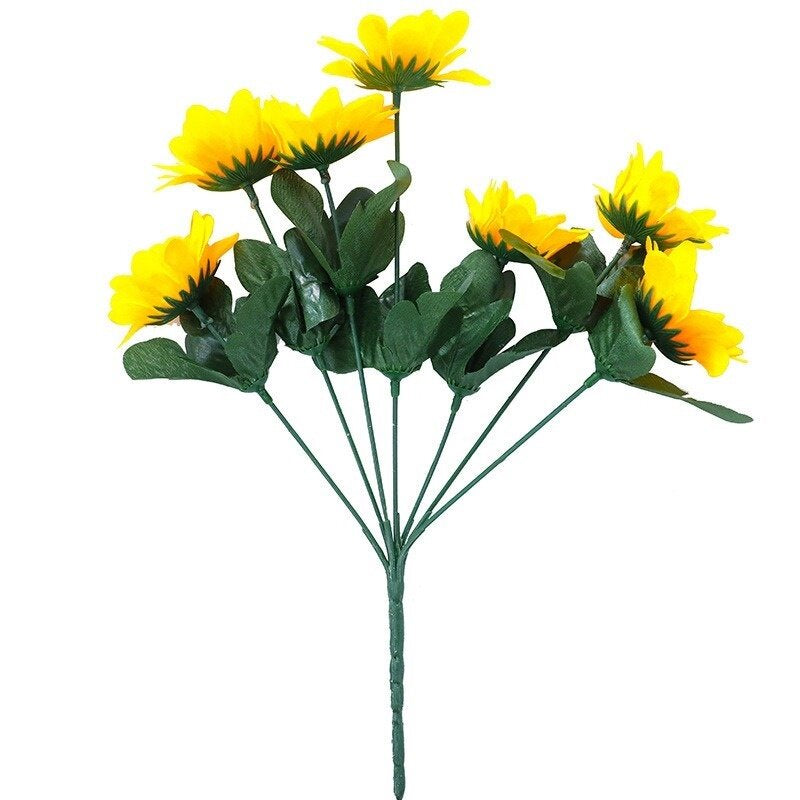 Artificial Sunflowers Bouquet,Fake Sunflowers Silk Sunflowers for Crafts, Faux Sunflowers for Hogar Wedding Sunflowers Decorations