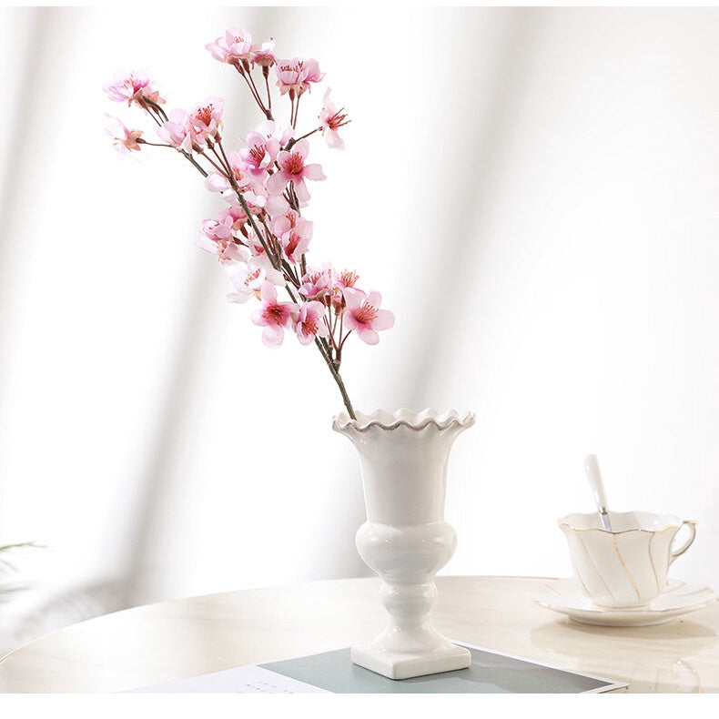Artificial Flower Bouquet Silk Peach Blossom Fake Flowers Artificial Planta Decorative Flowers Hogar Decoración Wedding Decoración