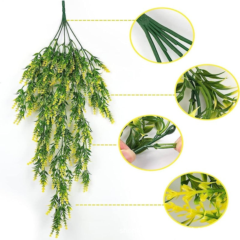 Artificial Colgante Plants Fake Colgante Lavender Faux UV Resistant Lavender Flowers Fake Lavender Plants Colgante Indoor Outside Colgante Decorations