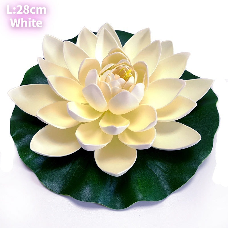 Elegant Lotus Flower and Leaf Set for Decoración, Perfecto para Dance Props and Water Características - Artificial Water Lily, EVA Foam Everlasting Flower, Ideal for Ramadan