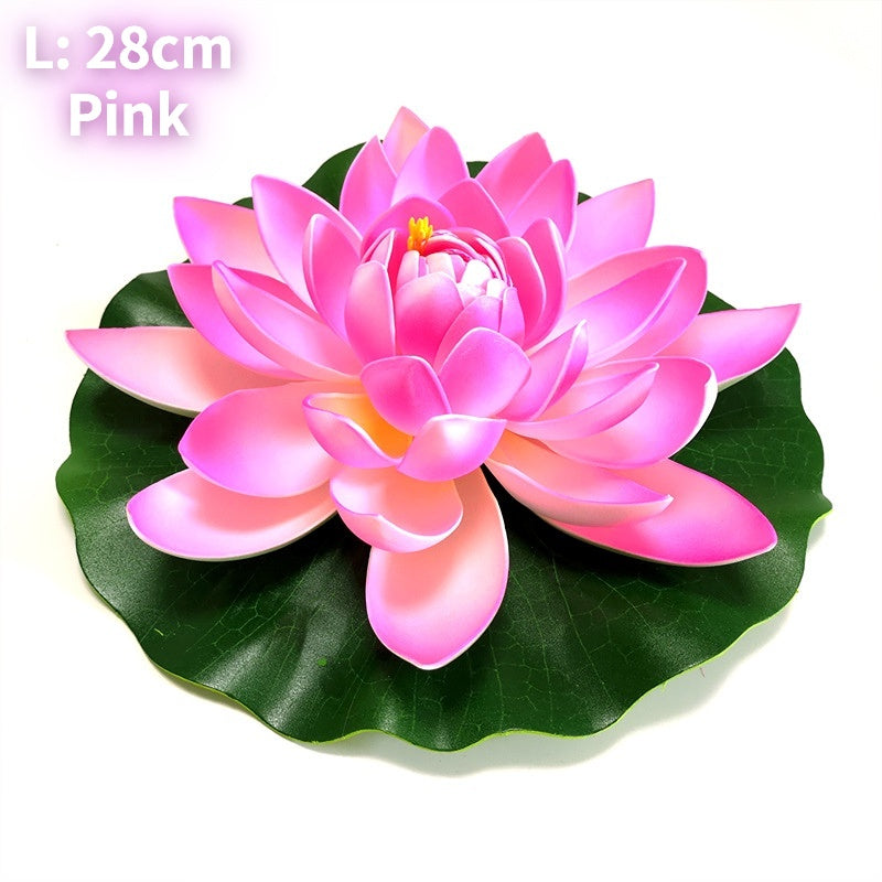 Elegant Lotus Flower and Leaf Set for Decoración, Perfecto para Dance Props and Water Características - Artificial Water Lily, EVA Foam Everlasting Flower, Ideal for Ramadan