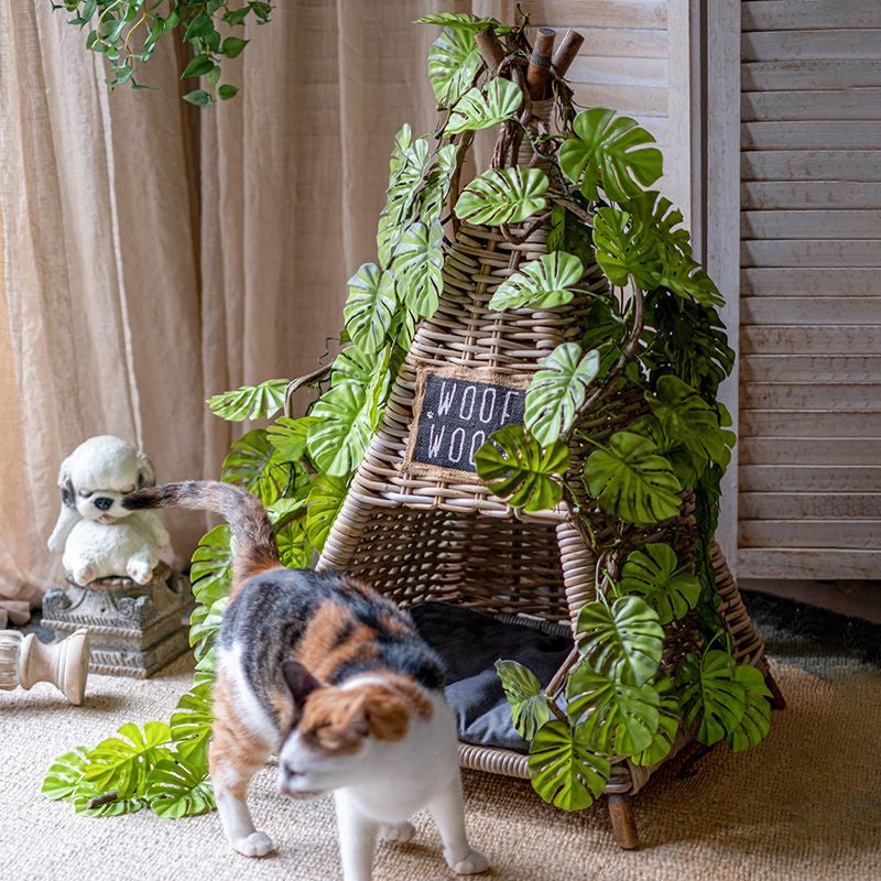 Artificial Vines with Leaves Fake Verde Tropical Garland 60 Pieces Faux Monstera Tropical Palm Leaves for Jungle Safari Planta Party Hogar Pared Jardín Wedding Decoración