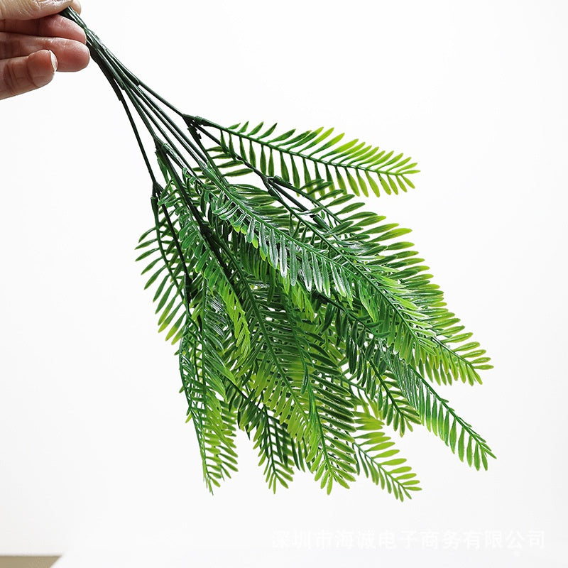 Artificial Shrubs Bushes, Plastic Plants Fern Leaves Fake Persian Grass Wedding Indoor Outdoor Hogar Jardín Kitchen Office Table Centerpieces Arrangements Christmas Decoración