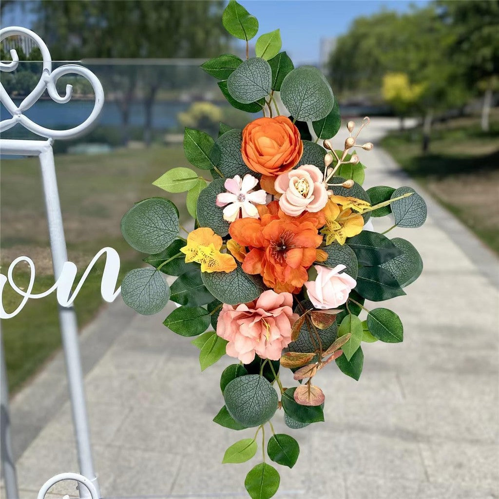 Artificial Ficus Leaves Faux Tree Branches Greenery Planta Spray for Wedding Arch DIY Wreath Hogar Décor