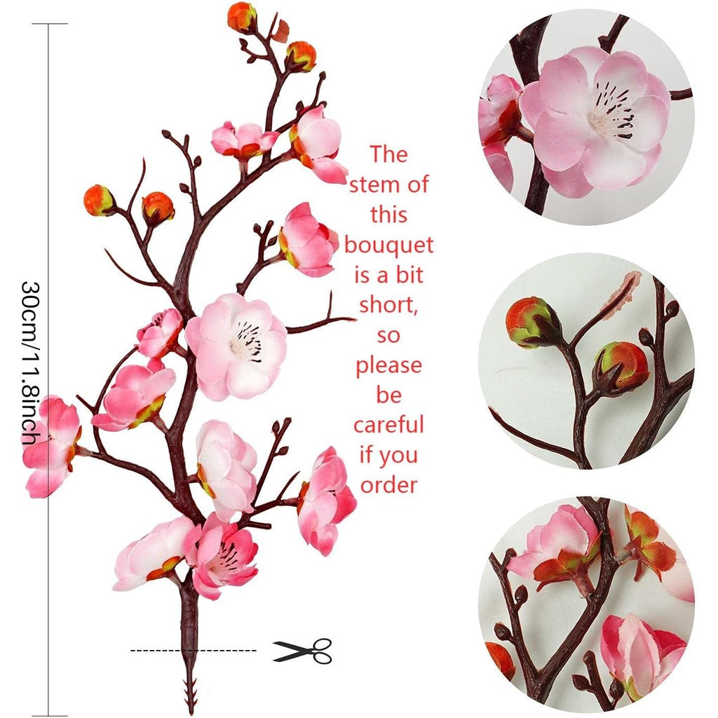 Artificial Flower Plum Blossom Branch Real Touch Artificial Cherry Blossom Flower No Stem for Table Wedding Bouquet Hogar Decoración Cake Flowers Decorations