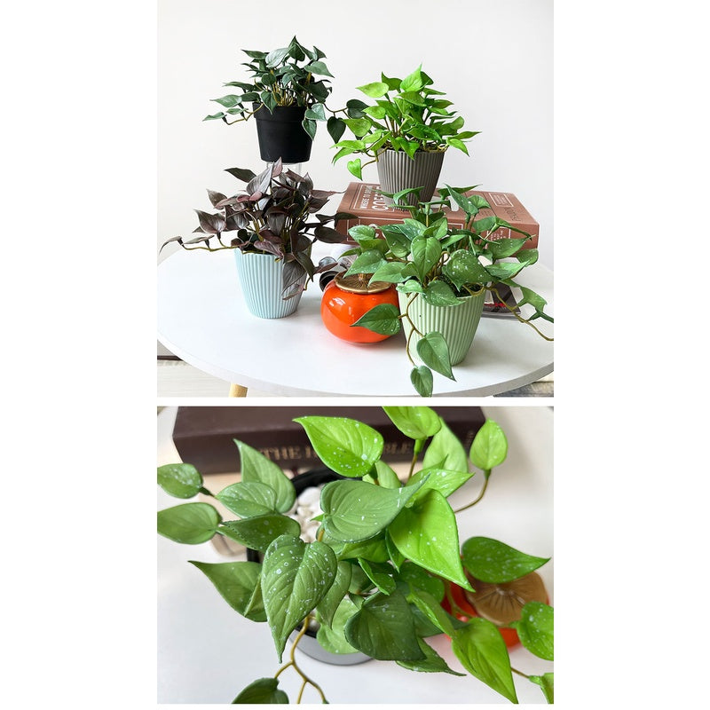 Mini Artificial Trailing Ivy pothos Planta Verde Faux Ivy Planta| Shelf Decoración Hogar Decoración Fake Planta