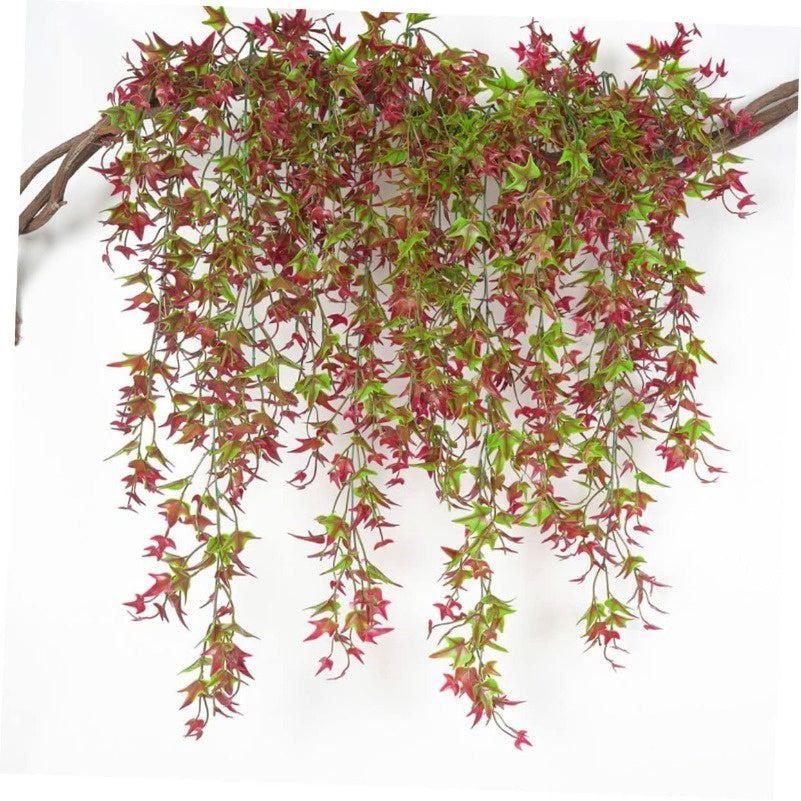 Fake Colgante Maple Planta Plastic Vine Pared Decoración Fake Ivy Vine Simulation Colgante Rattan Artificial Trailing Leaves Plants Decoración Artificial Rattans Chandelier