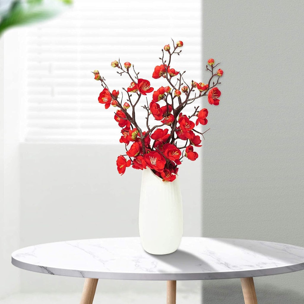 Artificial Flower Plum Blossom Branch Real Touch Artificial Cherry Blossom Flower No Stem for Table Wedding Bouquet Hogar Decoración Cake Flowers Decorations