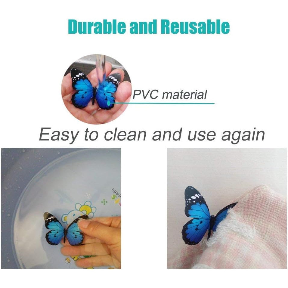 3D Butterfly Pared Decoración, 4 Styles Butterfly Pared Decals Removable Mural Stickers Butterfly Decorations for Hogar Room Bedroom Nursery Decoración