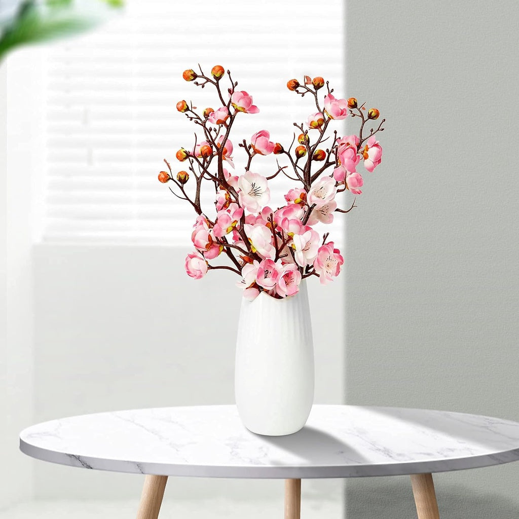 Artificial Flower Plum Blossom Branch Real Touch Artificial Cherry Blossom Flower No Stem for Table Wedding Bouquet Hogar Decoración Cake Flowers Decorations