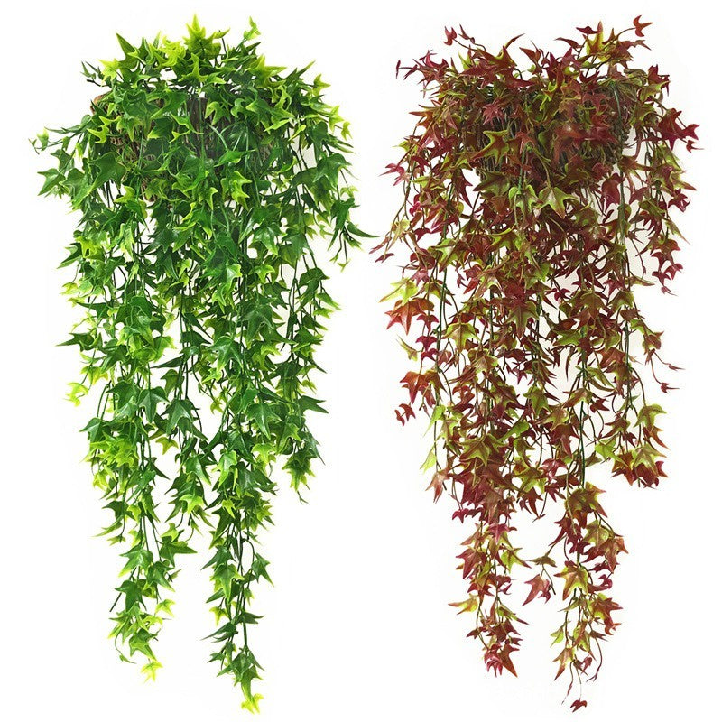 Fake Colgante Maple Planta Plastic Vine Pared Decoración Fake Ivy Vine Simulation Colgante Rattan Artificial Trailing Leaves Plants Decoración Artificial Rattans Chandelier