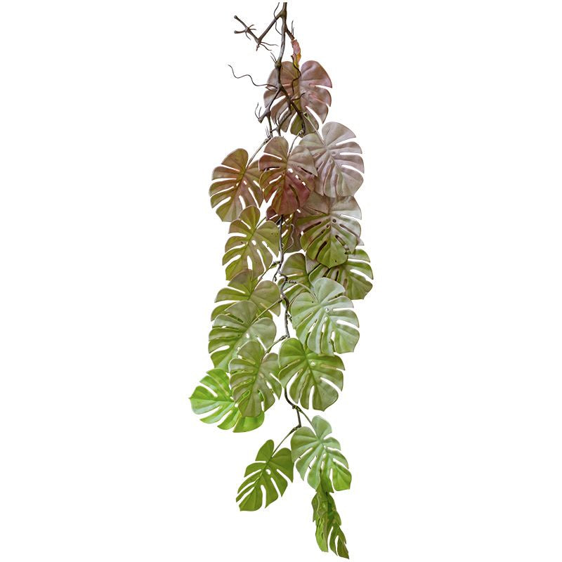 Artificial Vines with Leaves Fake Verde Tropical Garland 60 Pieces Faux Monstera Tropical Palm Leaves for Jungle Safari Planta Party Hogar Pared Jardín Wedding Decoración