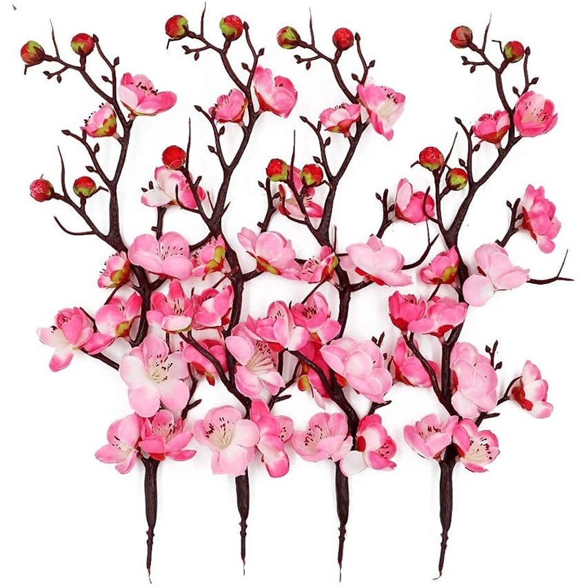 Artificial Flower Plum Blossom Branch Real Touch Artificial Cherry Blossom Flower No Stem for Table Wedding Bouquet Hogar Decoración Cake Flowers Decorations
