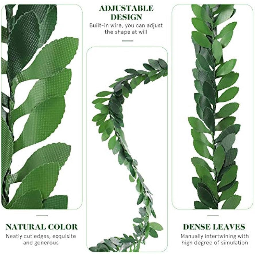 Yards Verde Vines Garland Artificial Ivy, Garland Foliage Verde Leaves, Greenery Leaves, Fake Vine Leaf Colgante Plants for Wedding Party DIY Headbands Vines Christmas Garland