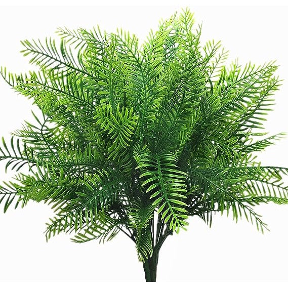 Artificial Shrubs Bushes, Plastic Plants Fern Leaves Fake Persian Grass Wedding Indoor Outdoor Hogar Jardín Kitchen Office Table Centerpieces Arrangements Christmas Decoración