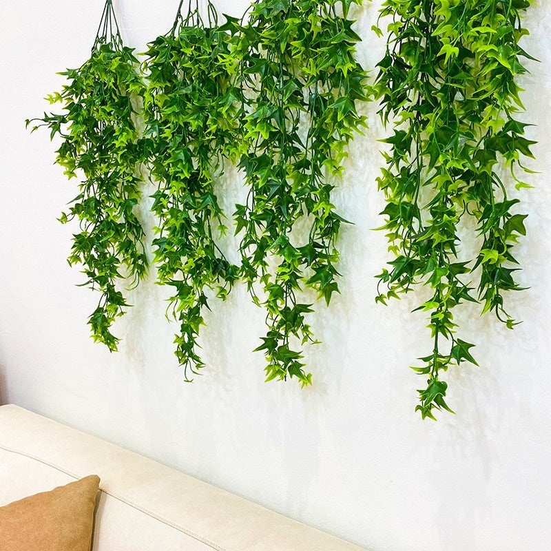 Fake Colgante Maple Planta Plastic Vine Pared Decoración Fake Ivy Vine Simulation Colgante Rattan Artificial Trailing Leaves Plants Decoración Artificial Rattans Chandelier