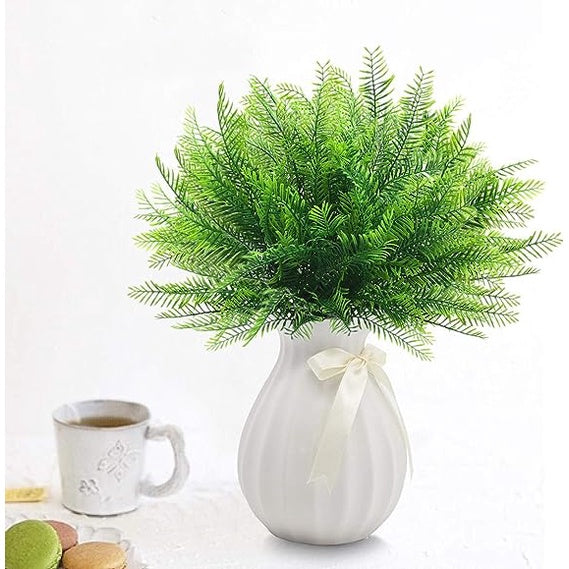 Artificial Shrubs Bushes, Plastic Plants Fern Leaves Fake Persian Grass Wedding Indoor Outdoor Hogar Jardín Kitchen Office Table Centerpieces Arrangements Christmas Decoración