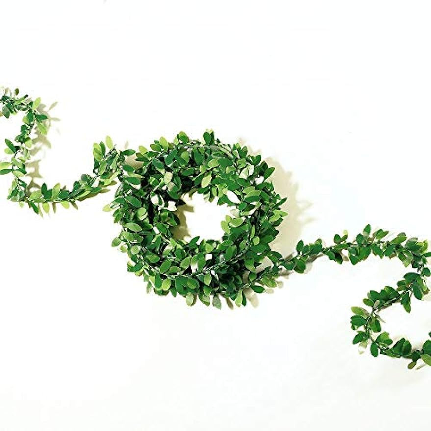 Yards Verde Vines Garland Artificial Ivy, Garland Foliage Verde Leaves, Greenery Leaves, Fake Vine Leaf Colgante Plants for Wedding Party DIY Headbands Vines Christmas Garland