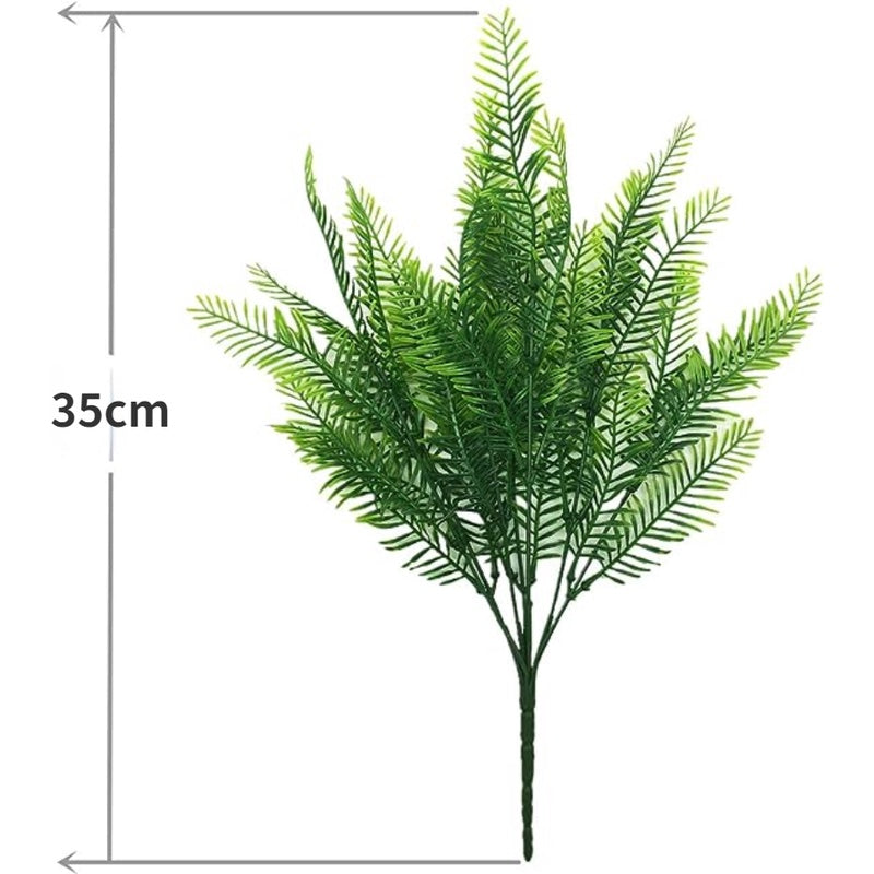 Artificial Shrubs Bushes, Plastic Plants Fern Leaves Fake Persian Grass Wedding Indoor Outdoor Hogar Jardín Kitchen Office Table Centerpieces Arrangements Christmas Decoración