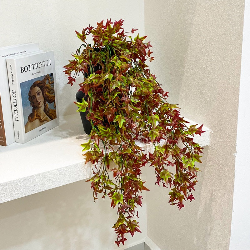 Fake Colgante Maple Planta Plastic Vine Pared Decoración Fake Ivy Vine Simulation Colgante Rattan Artificial Trailing Leaves Plants Decoración Artificial Rattans Chandelier