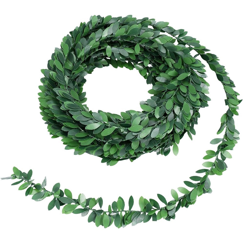 Yards Verde Vines Garland Artificial Ivy, Garland Foliage Verde Leaves, Greenery Leaves, Fake Vine Leaf Colgante Plants for Wedding Party DIY Headbands Vines Christmas Garland
