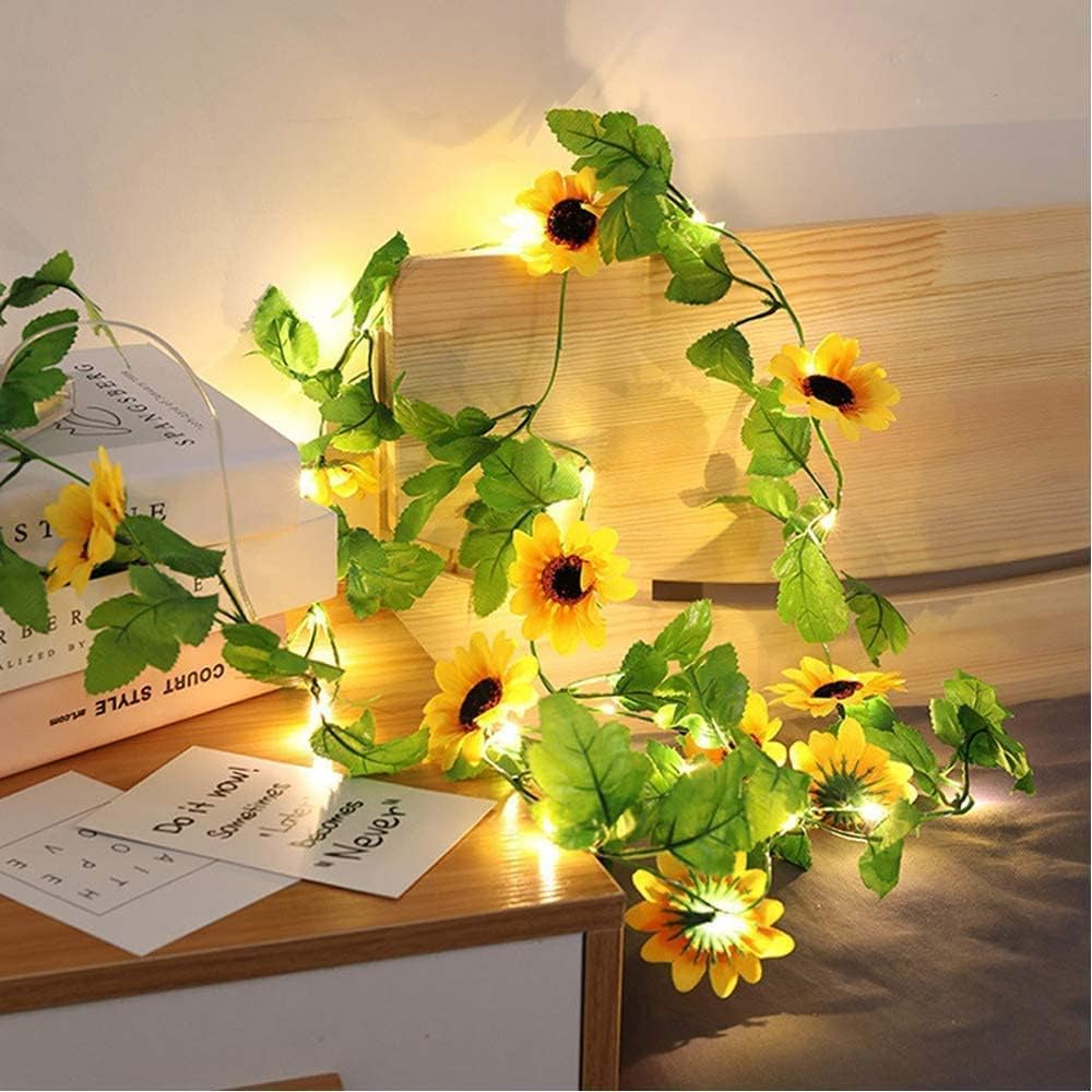 20 LED Ivy String Lights,Fake Ivy Vine String Lights,Artificial Ivy Garland with Lights Colgante Greenery Leaf Plants for Hogar Kitchen Jardín Office Pared Decoración Wedding Party Decoración