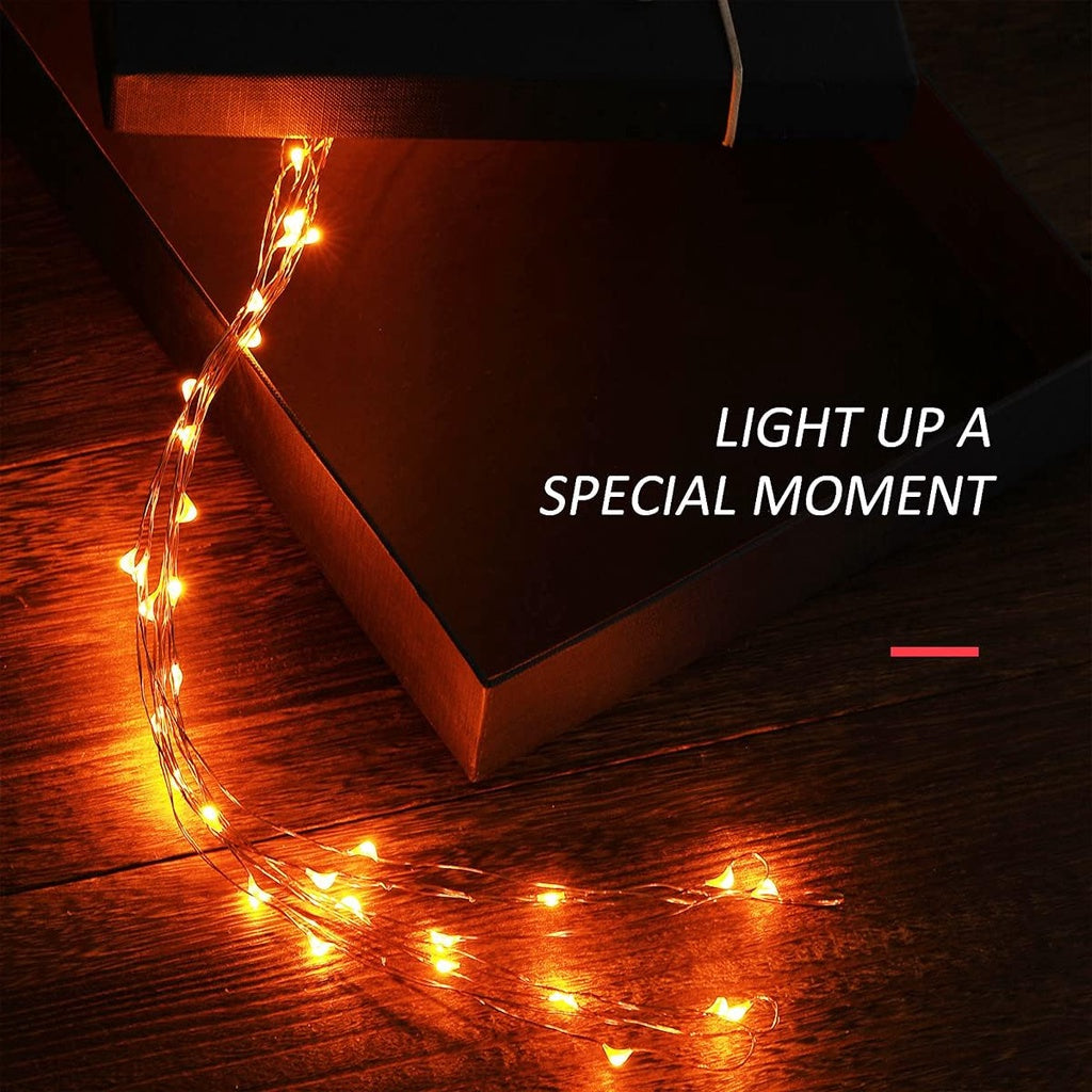 2M/20Leds Fairy Lights Battery Operated, Battery Powered Copper Wire Starry Fairy Lights for Bedroom, Christmas, Parties, Wedding, Centerpiece, Decoración